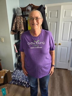 Customer photo of Tri-blend t-shirt - Purple
